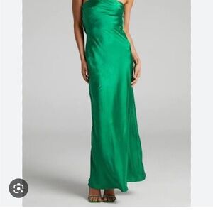 Showpo green strapless open back dress